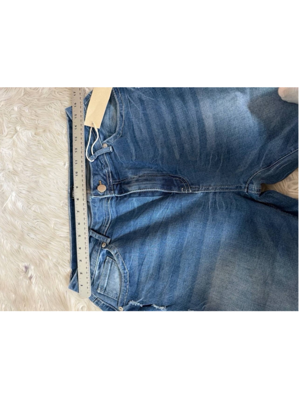 Flamingals Capris for Women Mid Waist Capri Crop Jeans Denim Wash 2XL - Picture 4 of 5